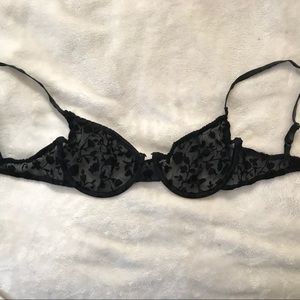 Mesh and floral bra 36C